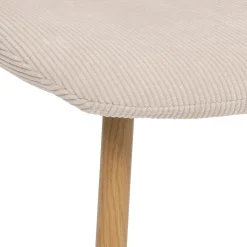 atmosphera Sillas, Sillones Y Bancos>Silla ROKA beige de terciopelo