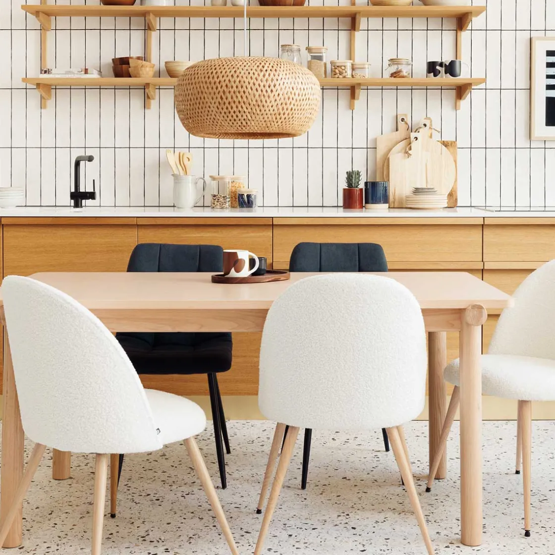 atmosphera Sillas, Sillones Y Bancos>Silla Slano Bouclee Blanco 54x52x84Cm