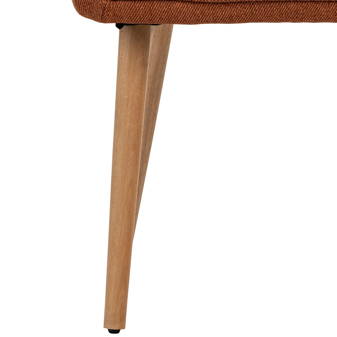 atmosphera Sillas, Sillones Y Bancos>Sillón De Tejido Ámbar Con Patas Claras Visoca