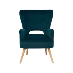 Sillas, Sillones Y Bancos>Sillón THOR azul de terciopelo