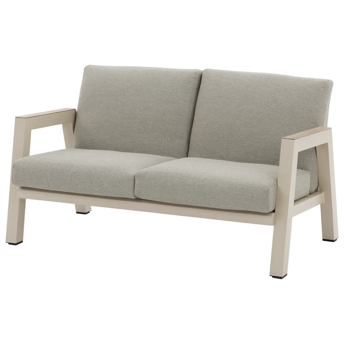 hespéride Sillas Y Pufs De Jardín>Sofá AXIOME de aluminio natural y gris