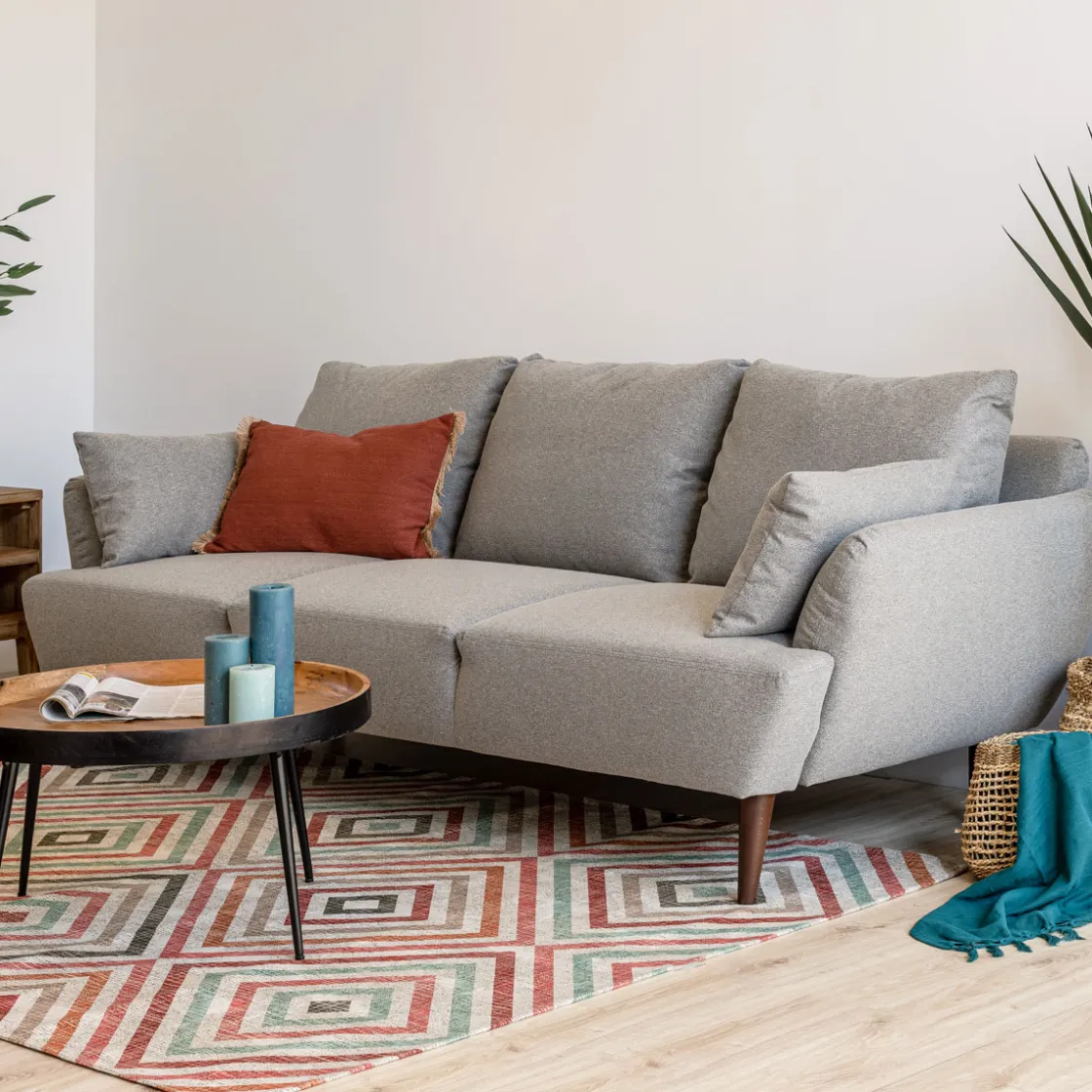 Sofás Y Sillones|Estilo Étnico>Sofá Bruges Gris 225x99x82Cm