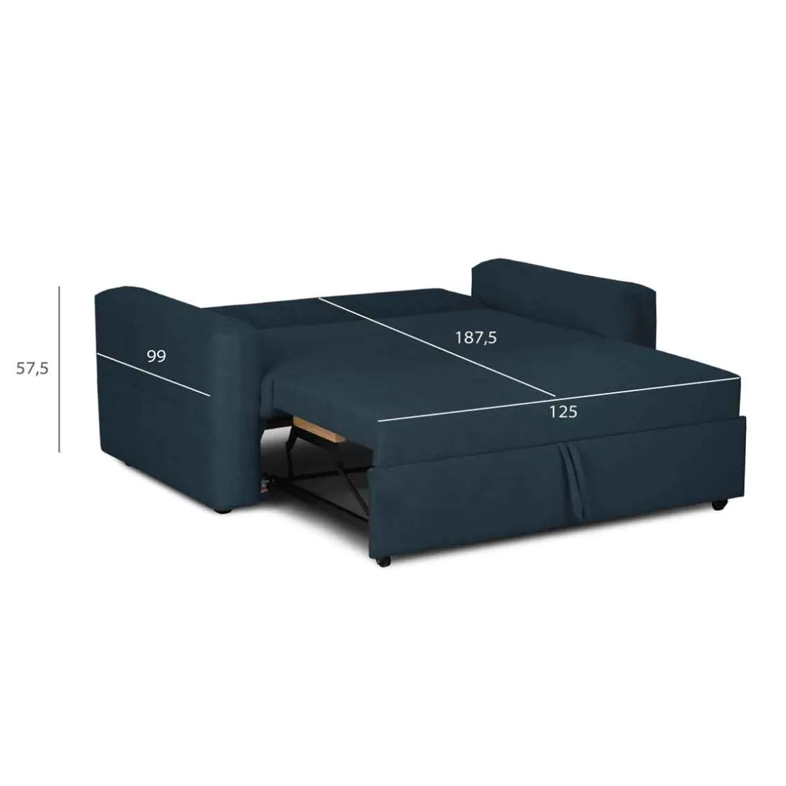 Sofás Y Sillones>Sofá cama BAKU azul 3 plazas