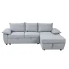 hôma Sofás Y Sillones>Sofá cama con chaise longue COLMAR gris