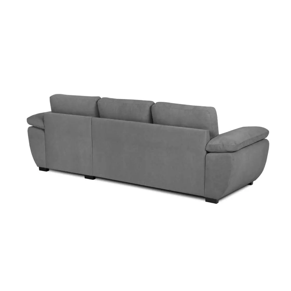 Sofás Y Sillones>Sofá cama DRESDEN con arcón y chaise longue gris