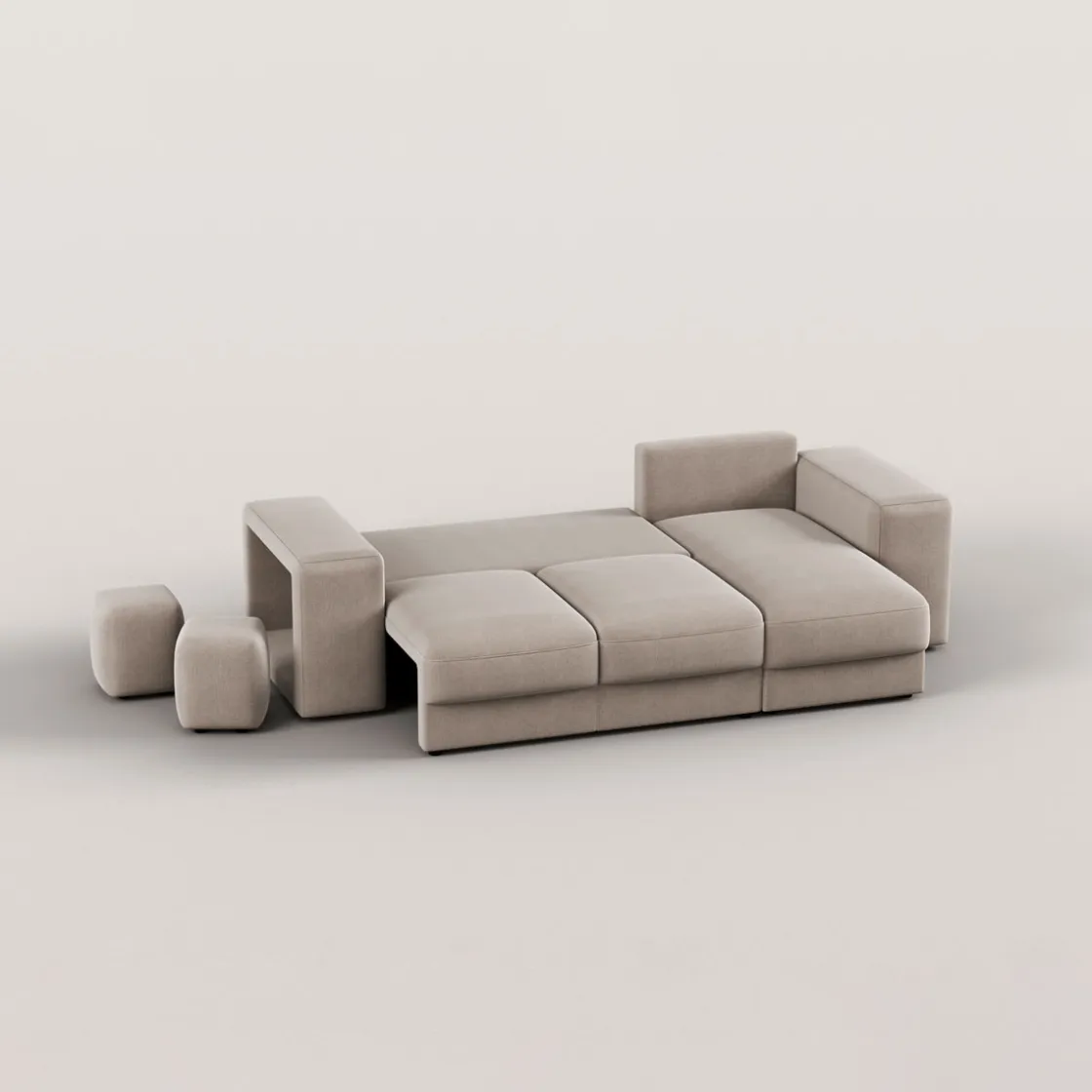 Sofás Y Sillones|Estilo Étnico>Sofá cama TRENTO taupe con chaise longue