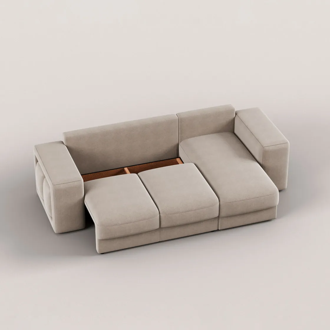Sofás Y Sillones|Estilo Étnico>Sofá cama TRENTO taupe con chaise longue