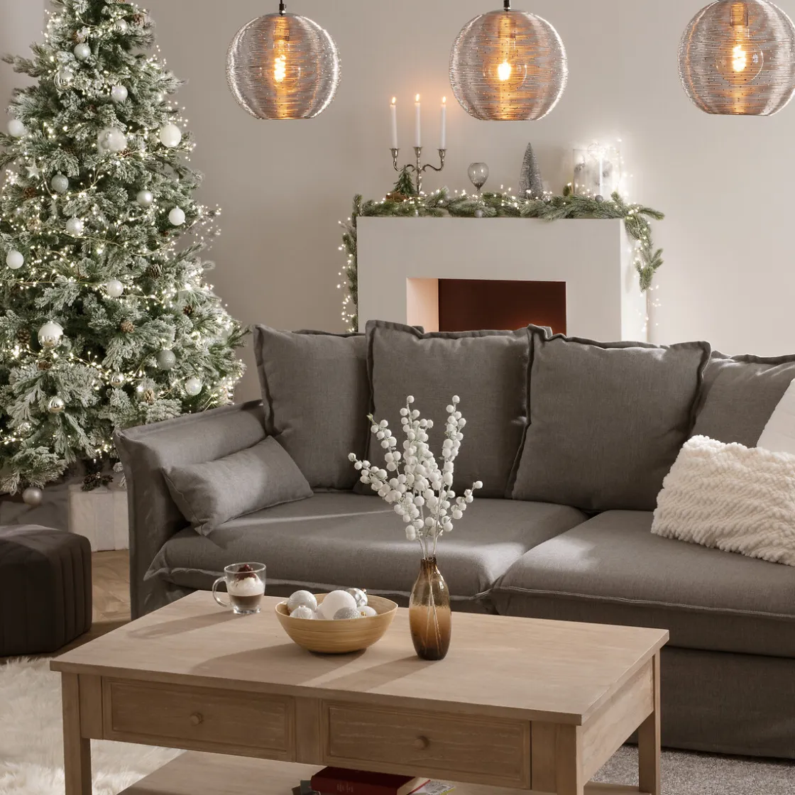 atmosphera Sofás Y Sillones>Sofá ODILON gris claro 3 plazas
