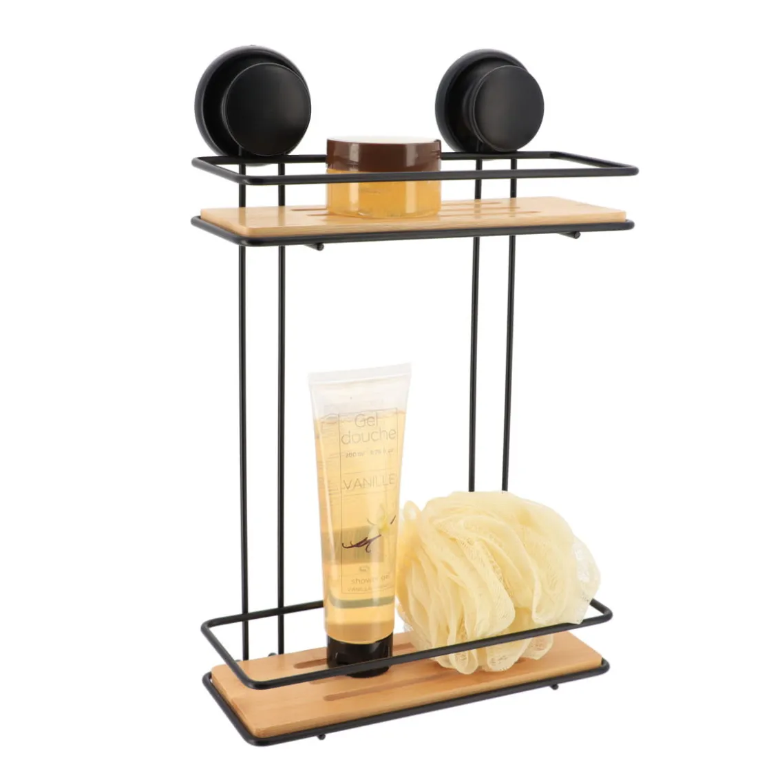 Accesorios De Baño>Soporte De Ducha C/2 Niveles Y Ventosas