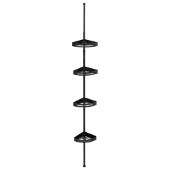 5five Accesorios De Baño>Soporte de ducha negro aluminio y acero
