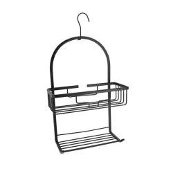 Accesorios De Baño>Soporte De Ducha Negro Con Gancho