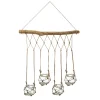 atmosphera Jarrones Y Vasos|Estilo Étnico>Soporte De Madera C/4 Tarros Colgantes