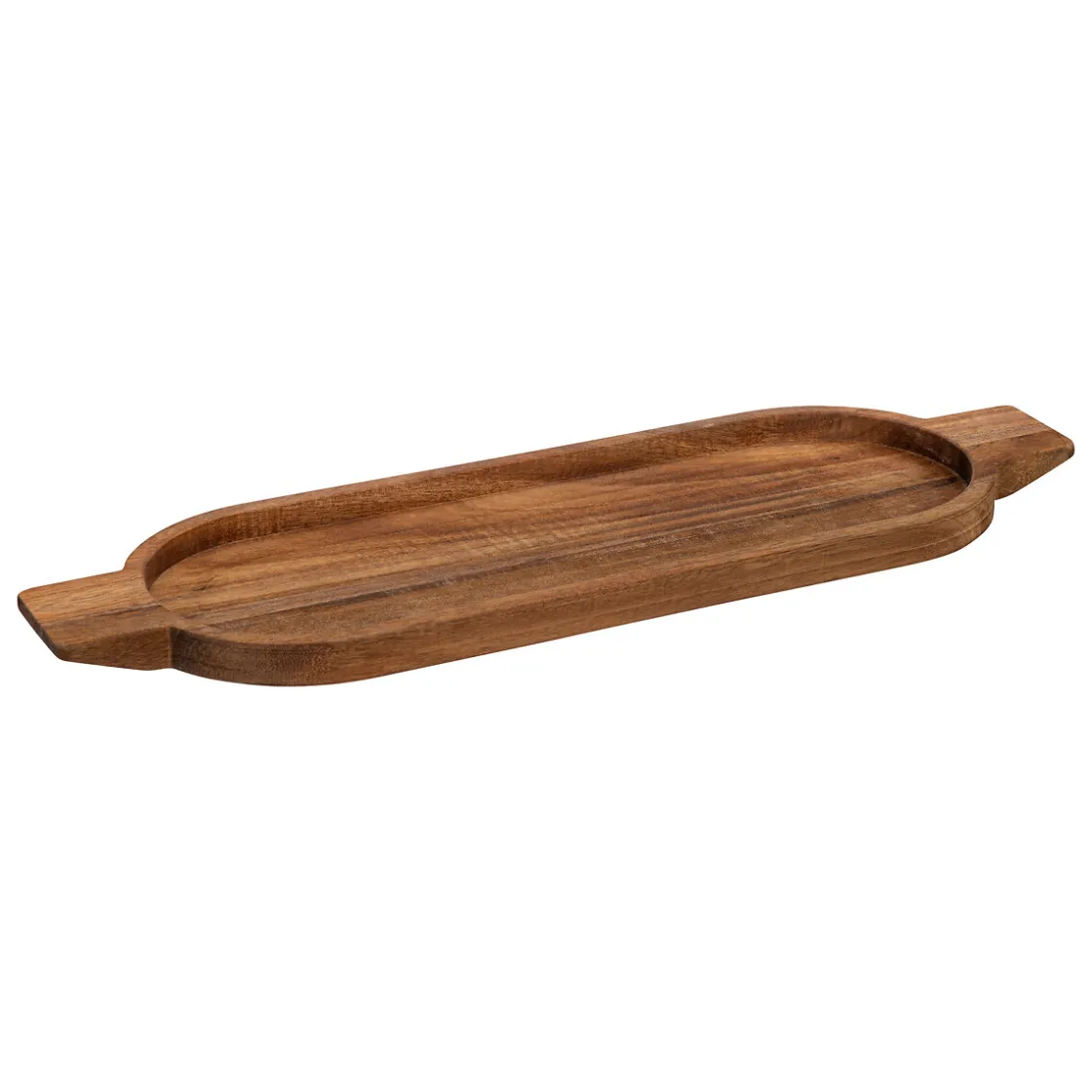 Degustación>Tabla de presentación ovalada de madera 48cm