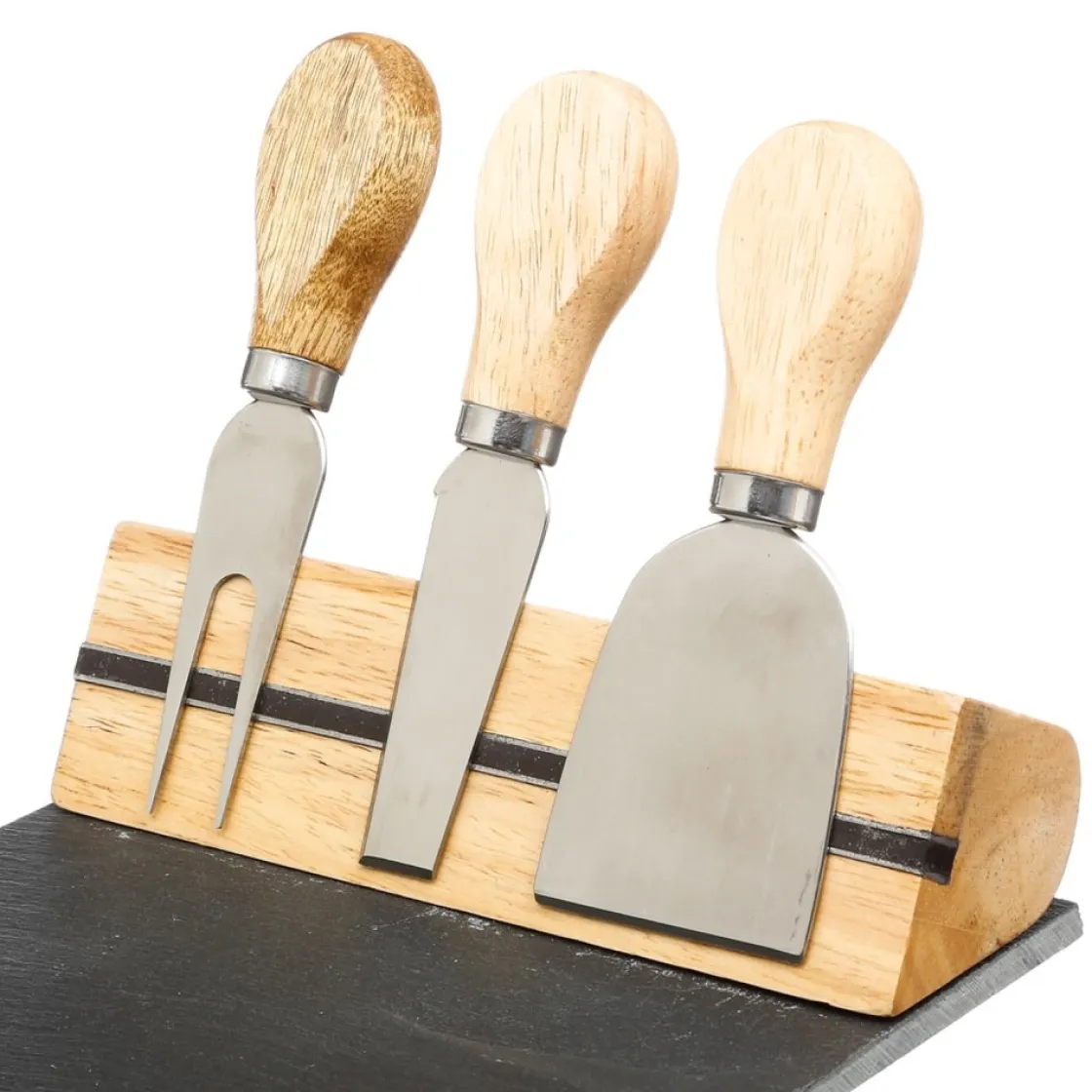 secret d'gourmet Degustación>Tabla de quesos c/3 cuchillos 16x32cm