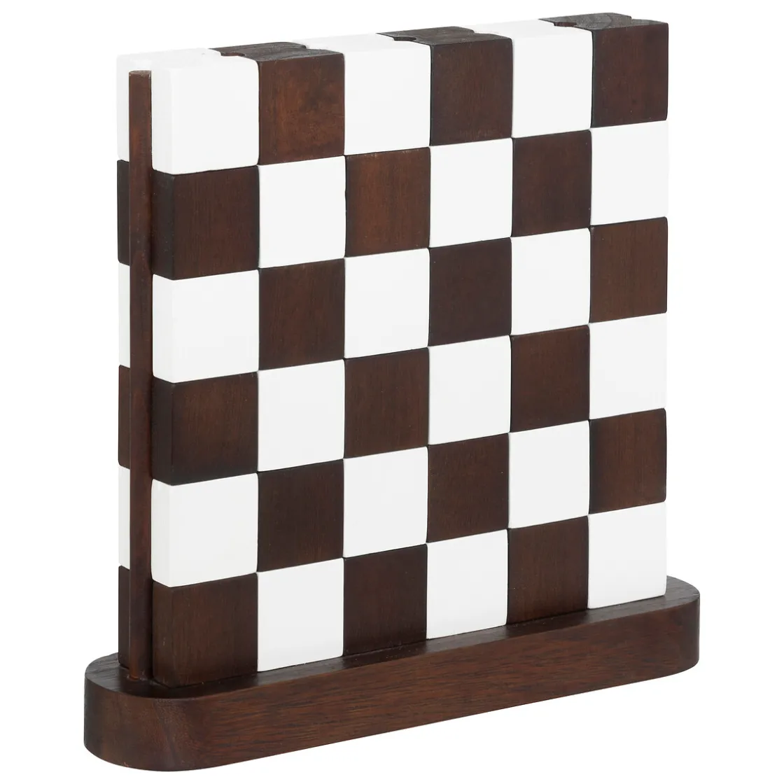 atmosphera Accesorios|Estilo Industrial>Tablero de ajedrez TWISTED de madera 27x28cm
