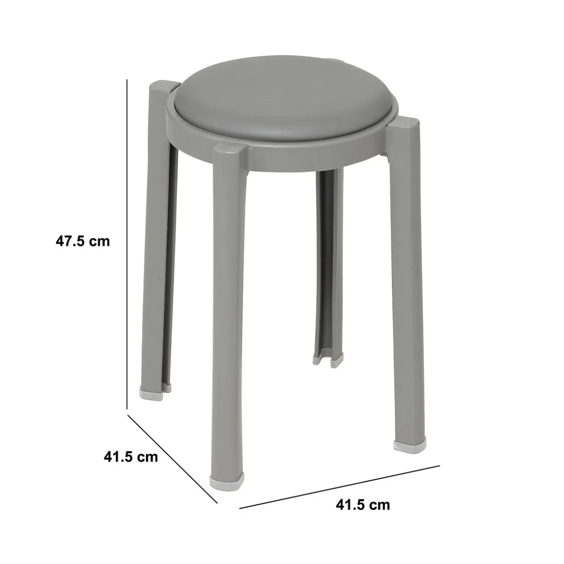 5five Sillas, Sillones Y Bancos>Taburete apilable PLASTA gris