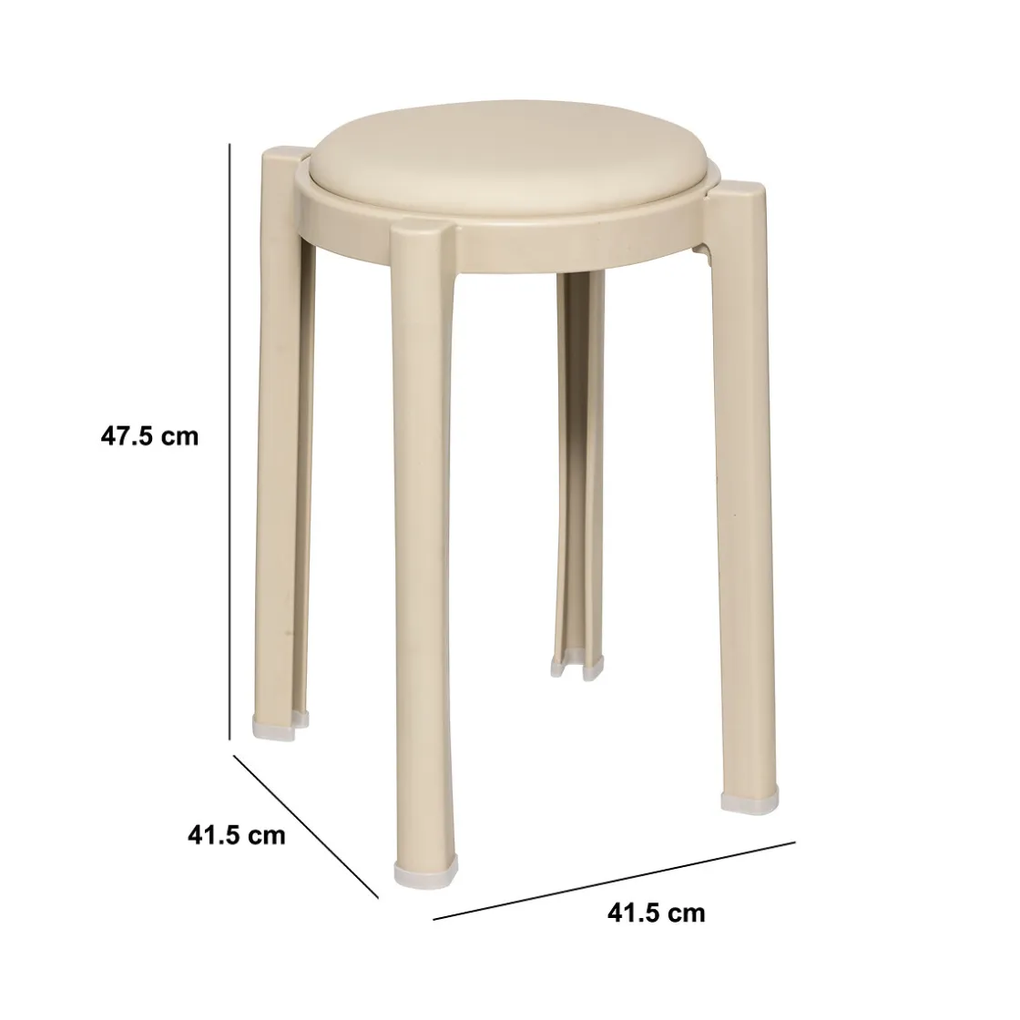 5five Sillas, Sillones Y Bancos>Taburete apilable PLASTA beige