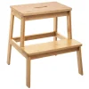 5five Bancos Y Escaleras>Taburete Bambú C/2 Peldaños 43x43x46.5Cm
