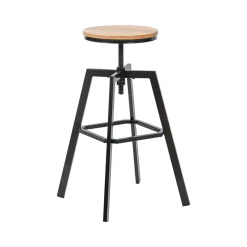 hôma Sillas, Sillones Y Bancos>Taburete de bar regulable MOCKA negro