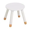 atmosphera4kids Montessori>Taburete Douceur Blanco Mdf 24x26.5x24Cm
