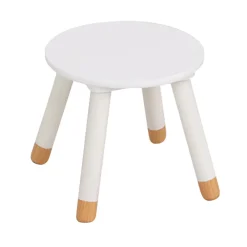 atmosphera4kids Montessori>Taburete Douceur Blanco Mdf 24x26.5x24Cm