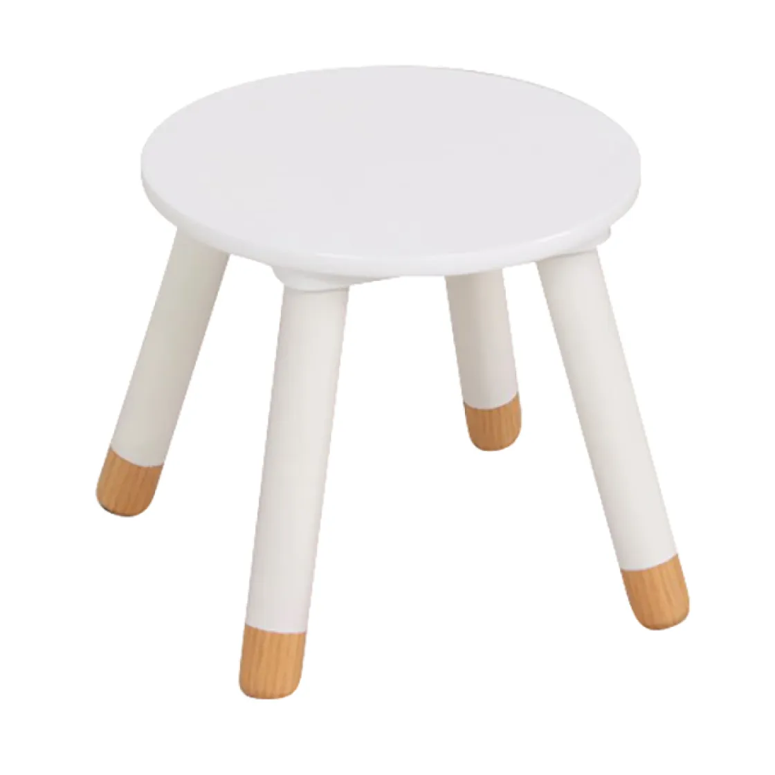atmosphera4kids Montessori>Taburete Douceur Blanco Mdf 24x26.5x24Cm