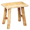 atmosphera Puff Y Banquitos|Estilo Étnico>Taburete marrón de madera WOODY