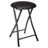 atmosphera Sillas, Sillones Y Bancos>Taburete plegable negro de metal