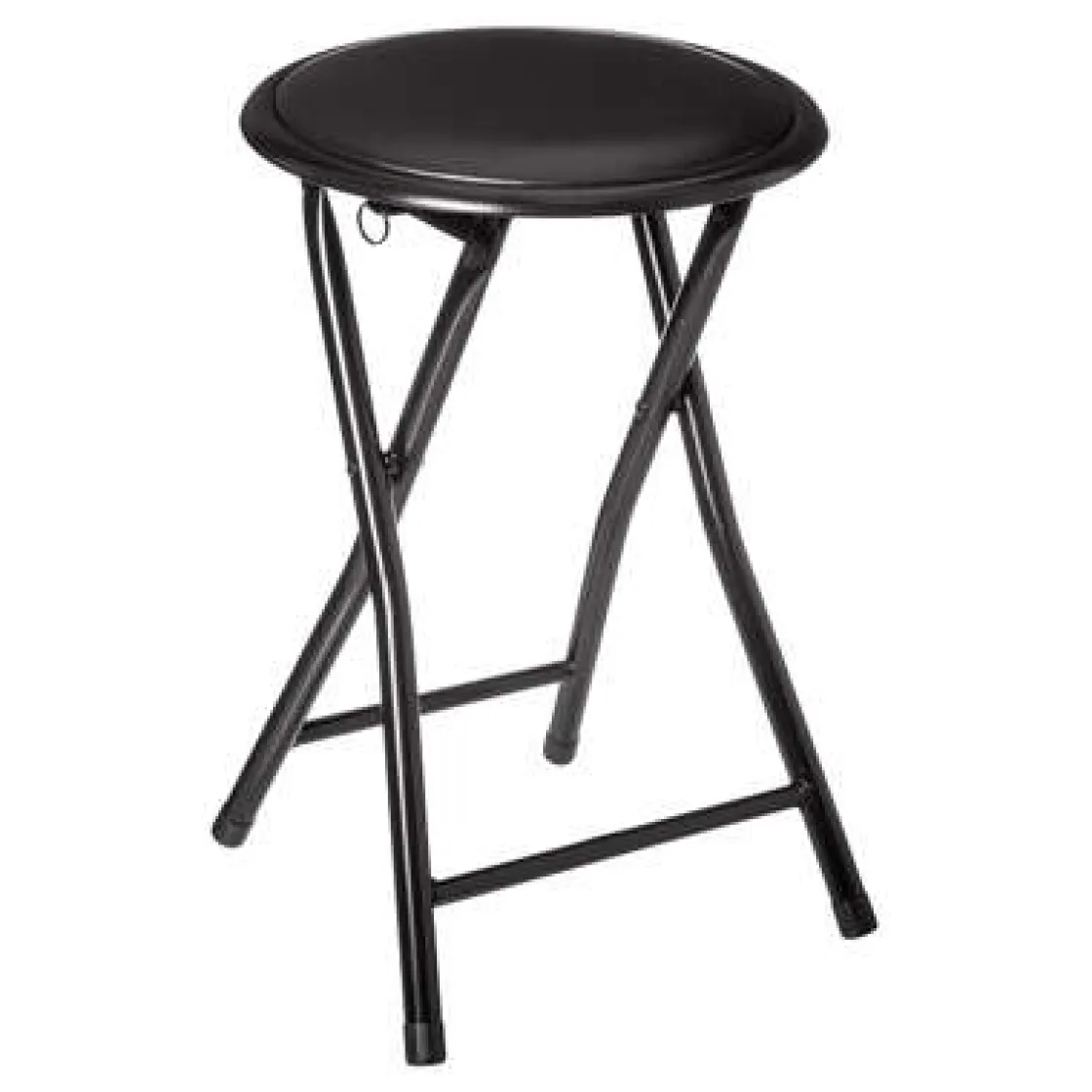 atmosphera Sillas, Sillones Y Bancos>Taburete plegable negro de metal