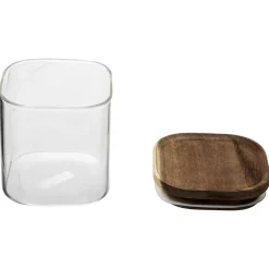 5five Cajas Y Frascos>Tarro De Vidrio C/Tapa Acacia 0.6L