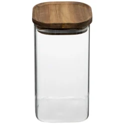 5five Cajas Y Frascos>Tarro De Vidrio C/Tapa Acacia 1.3L