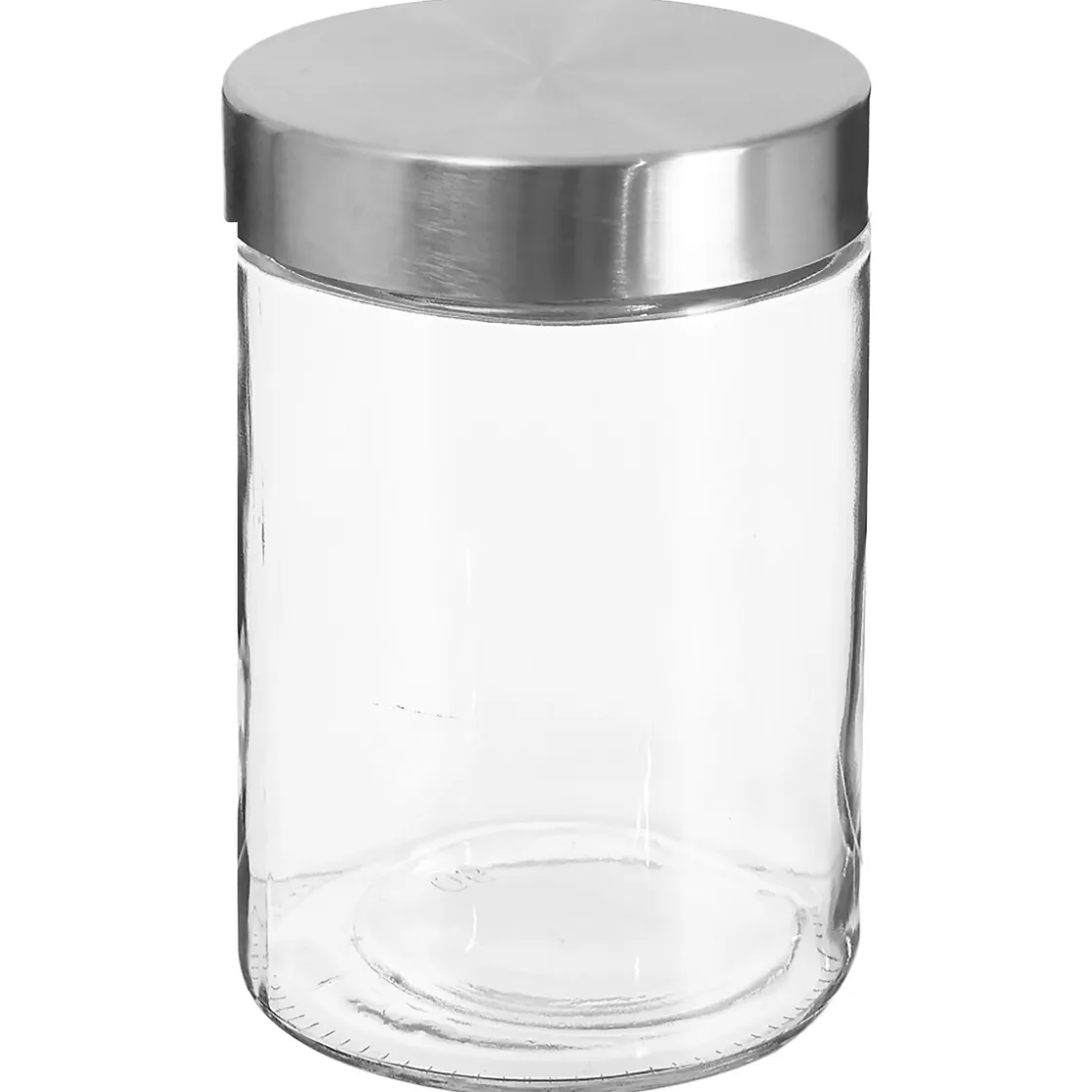 Cajas Y Frascos>Tarro de vidrio c/tapa Inox 1.2L