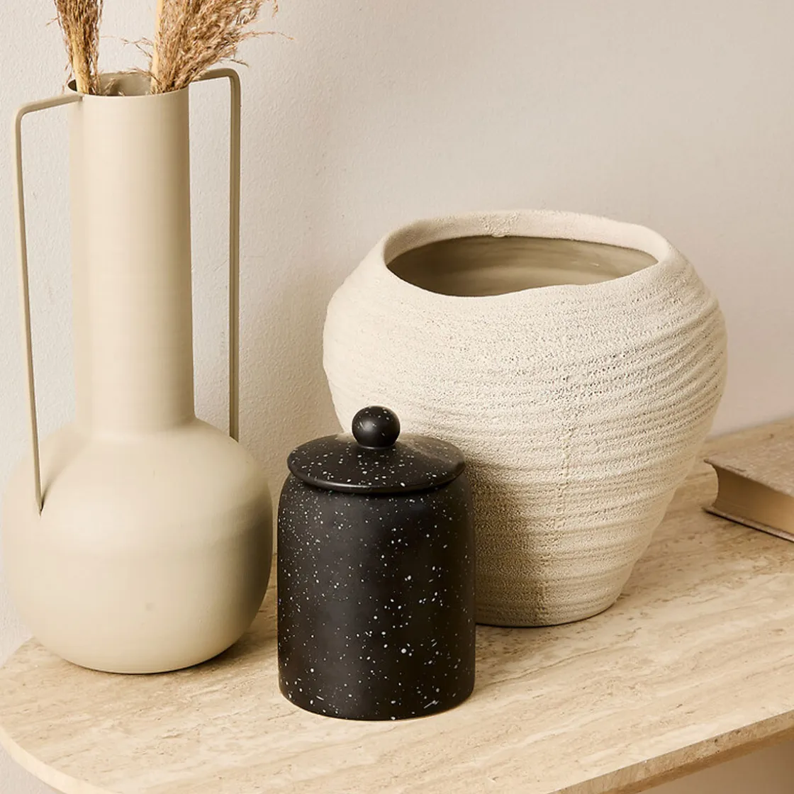 atmosphera Accesorios>Tarro decorativo WONJ negro 15x10cm