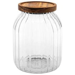 Cajas Y Frascos>Tarro HARMONY con tapa madera acacia 2L