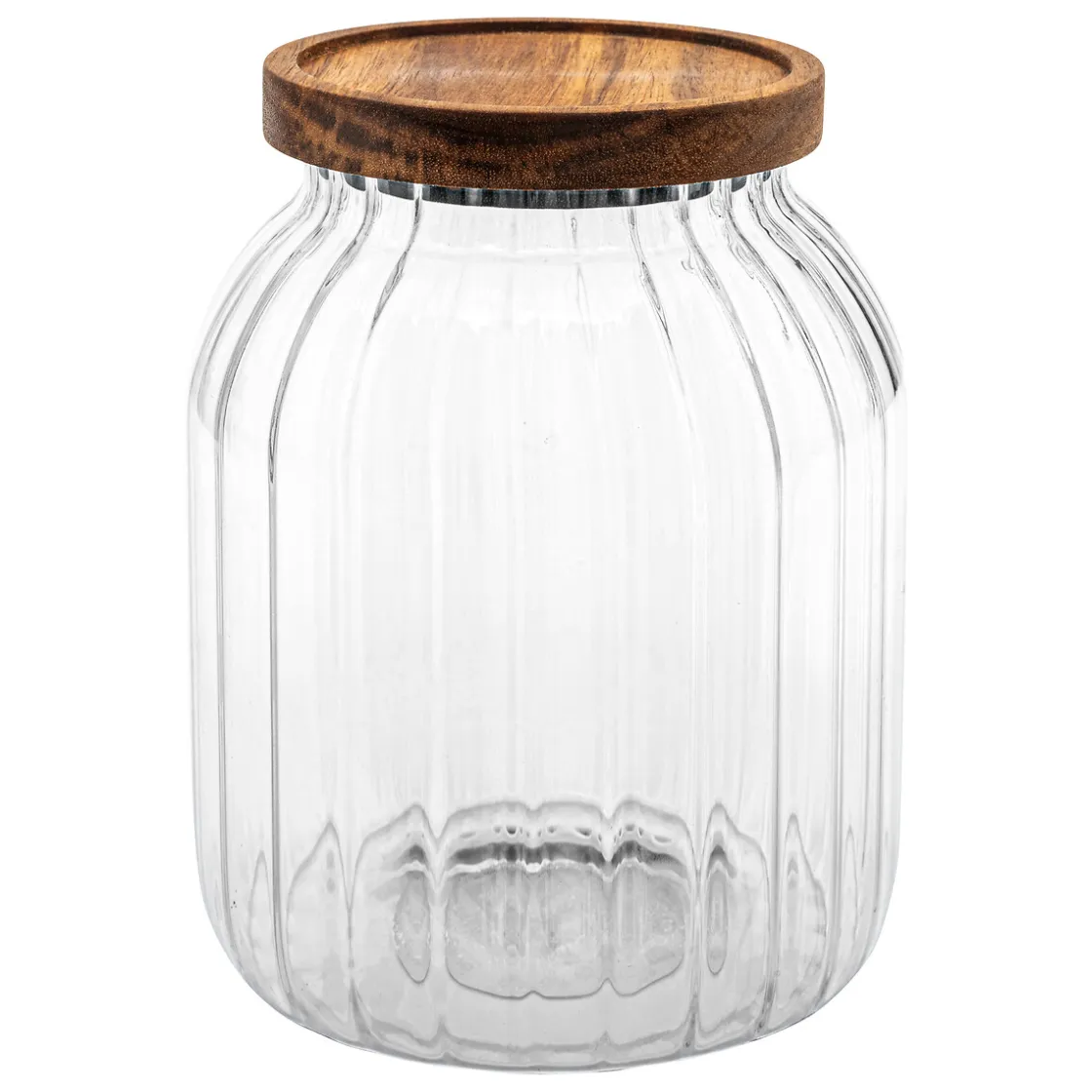 Cajas Y Frascos>Tarro HARMONY con tapa madera acacia 2L