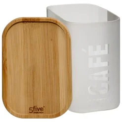 5five Cajas Y Frascos>Tarro para café de vidrio y bambú 0,72L