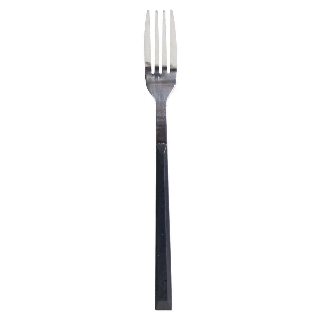 Cuchillería>Tenedor de postre inox con mango negro