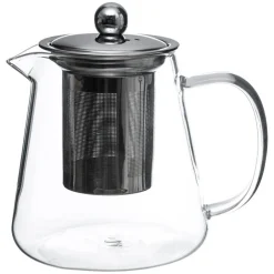 secret d'gourmet Teteras Y Hervidores>Tetera De Vidrio Con Filtro Inox 80Cl