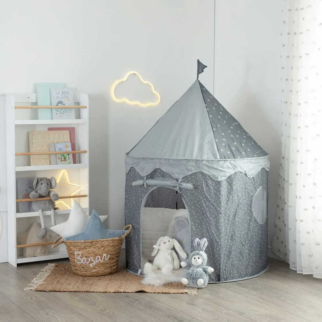 atmosphera4kids Mobiliario>Tienda Pop Up Gris 135x100Cm