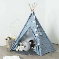 atmosphera4kids Mobiliario>Tienda Tipi Azul C/Estrellas 160Cm