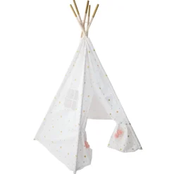 atmosphera4kids Mobiliario>Tienda Tipi Dorada Y Blanca 160Cm