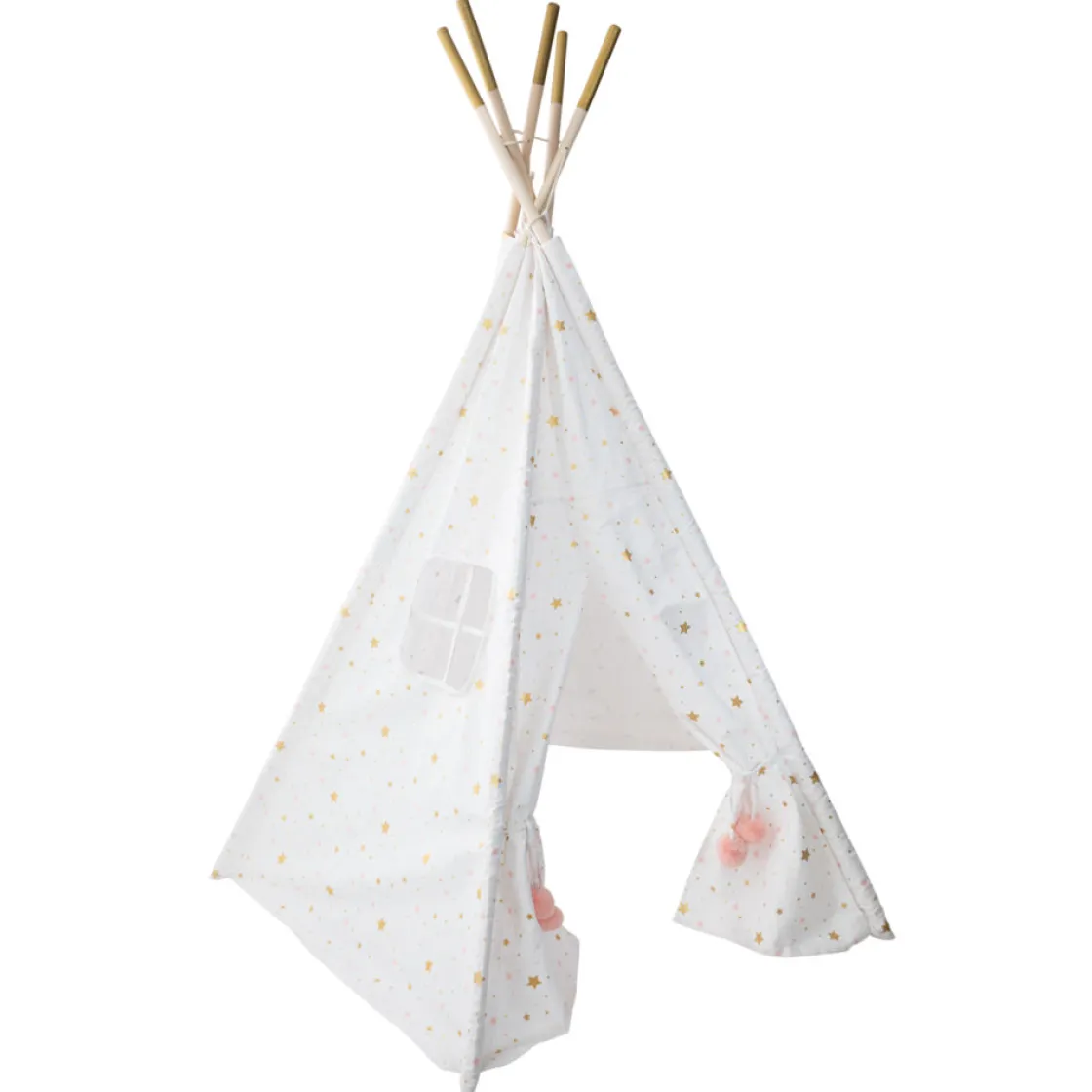 atmosphera4kids Mobiliario>Tienda Tipi Dorada Y Blanca 160Cm