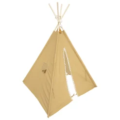 Mobiliario>Tienda Tipi Ocre Pompones 120x120x160Cm