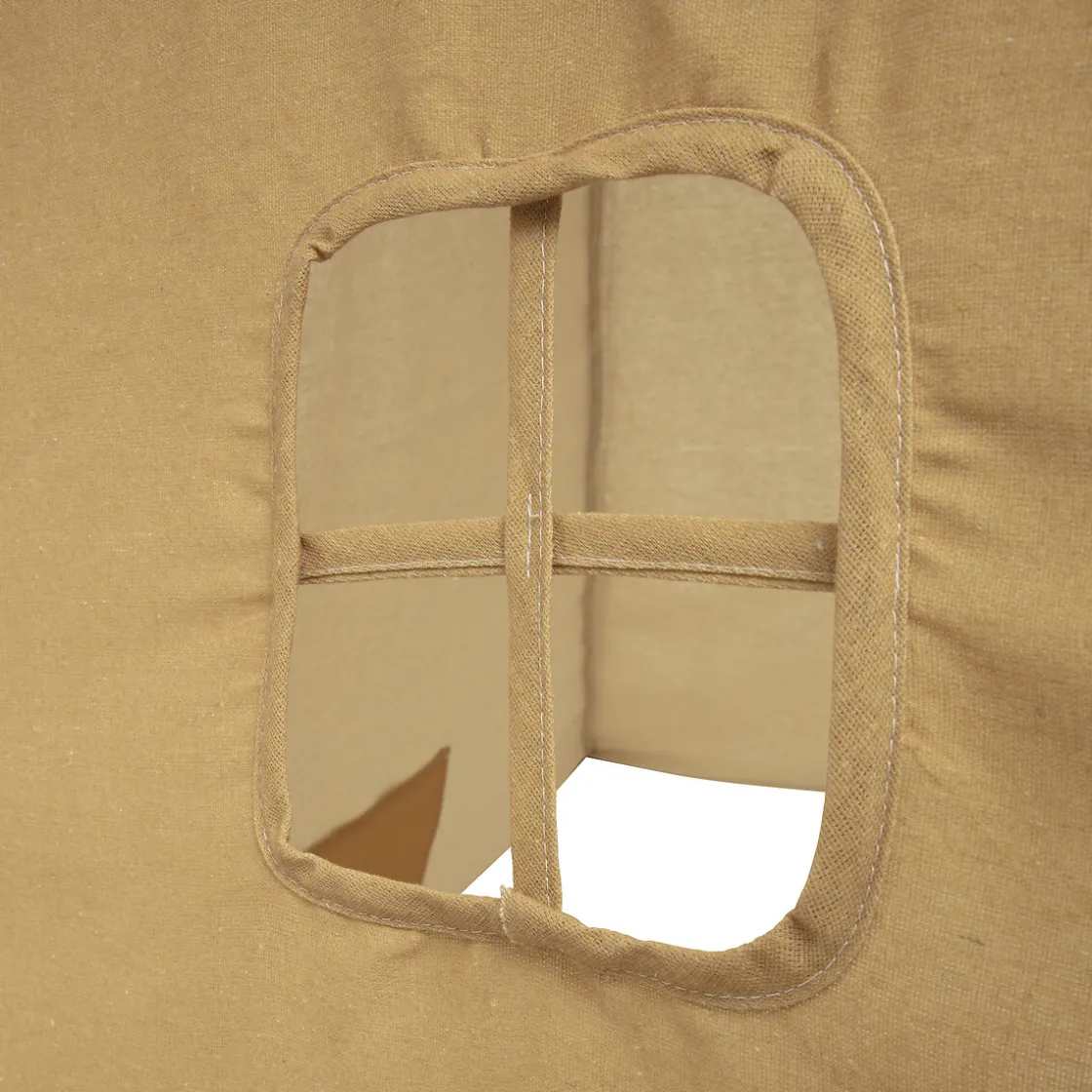 Mobiliario>Tienda Tipi Ocre Pompones 120x120x160Cm