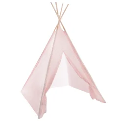 atmosphera4kids Mobiliario>Tienda Tipi Rosa Pompones 120x160x120Cm