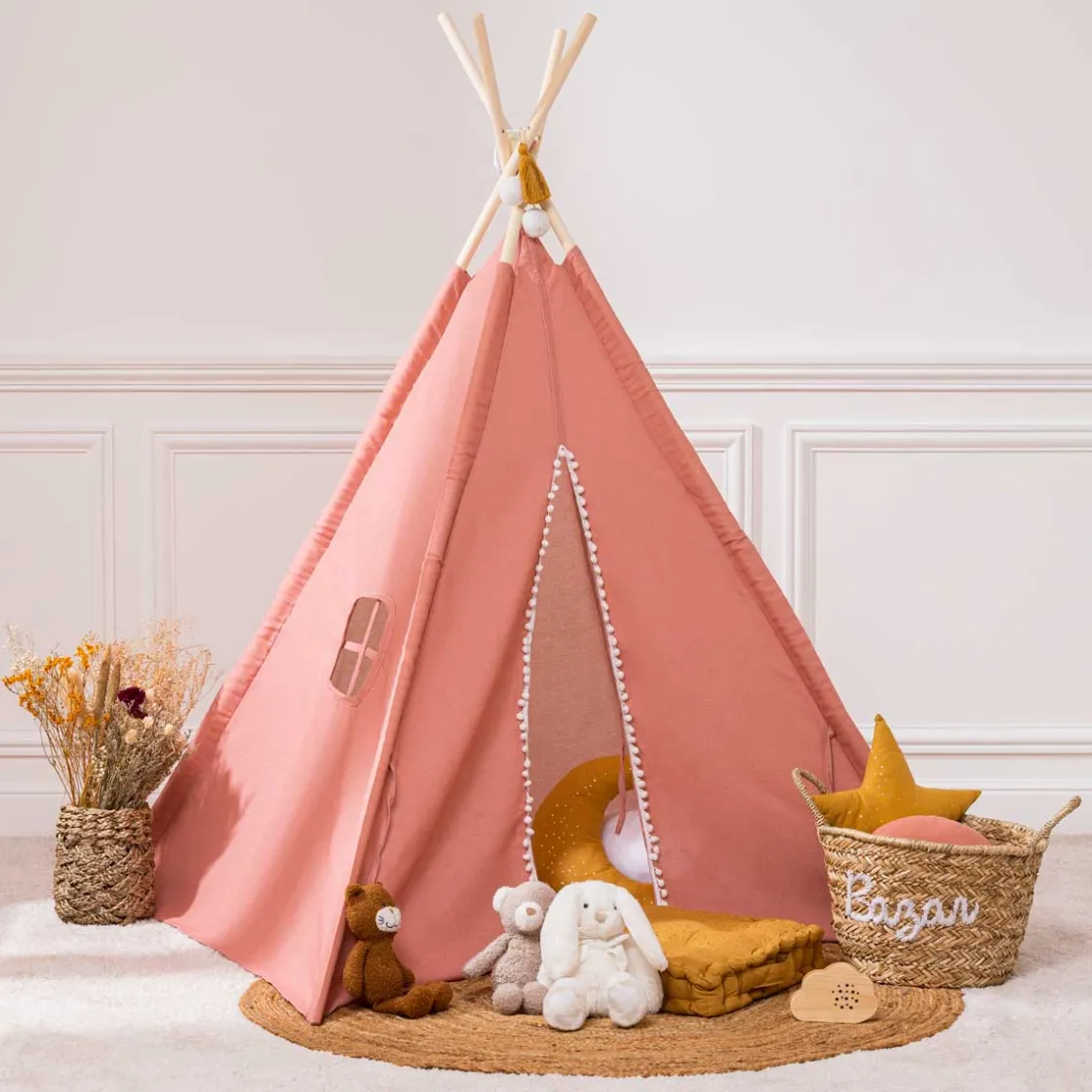 Mobiliario>Tienda Tipi Rosa 120x120x160Cm