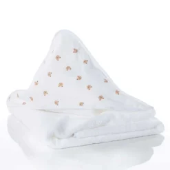 Téxtil>Toalla de baño con capucha blanca de algodón