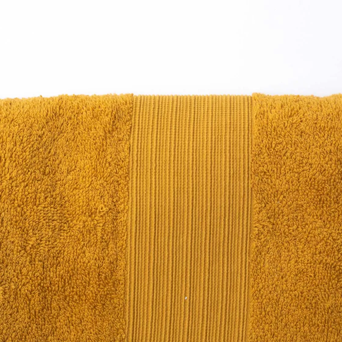 atmosphera Toallas De Baño>Toalla de manos amarilla TIMELESS 50x100cm