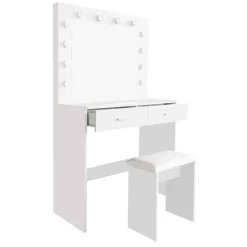 Muebles Y Carros De Apoyo>Tocador ATICA con espejo y taburete