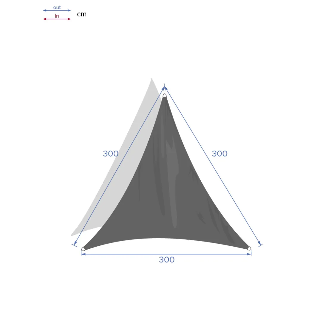 hespéride Toldos Y Paravientos>Toldo solar triangular CURACAO 3x3m